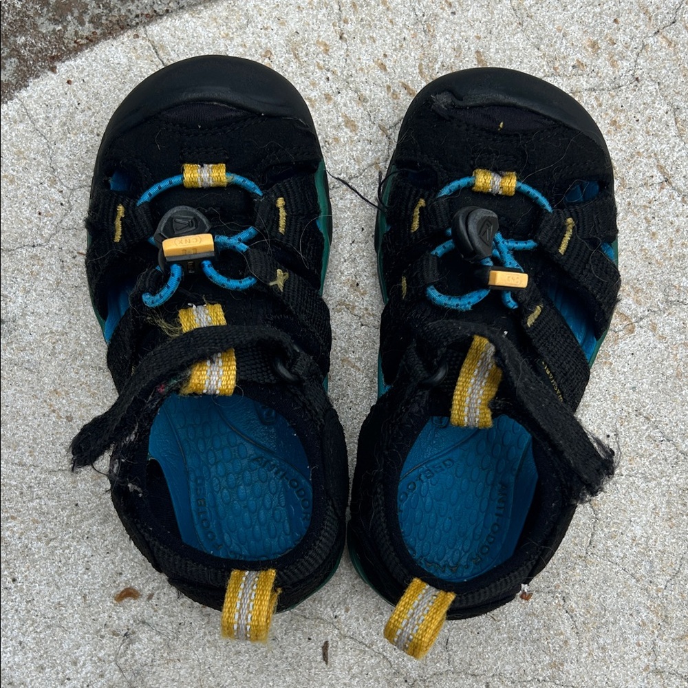 Kids Black and Blue Shoes